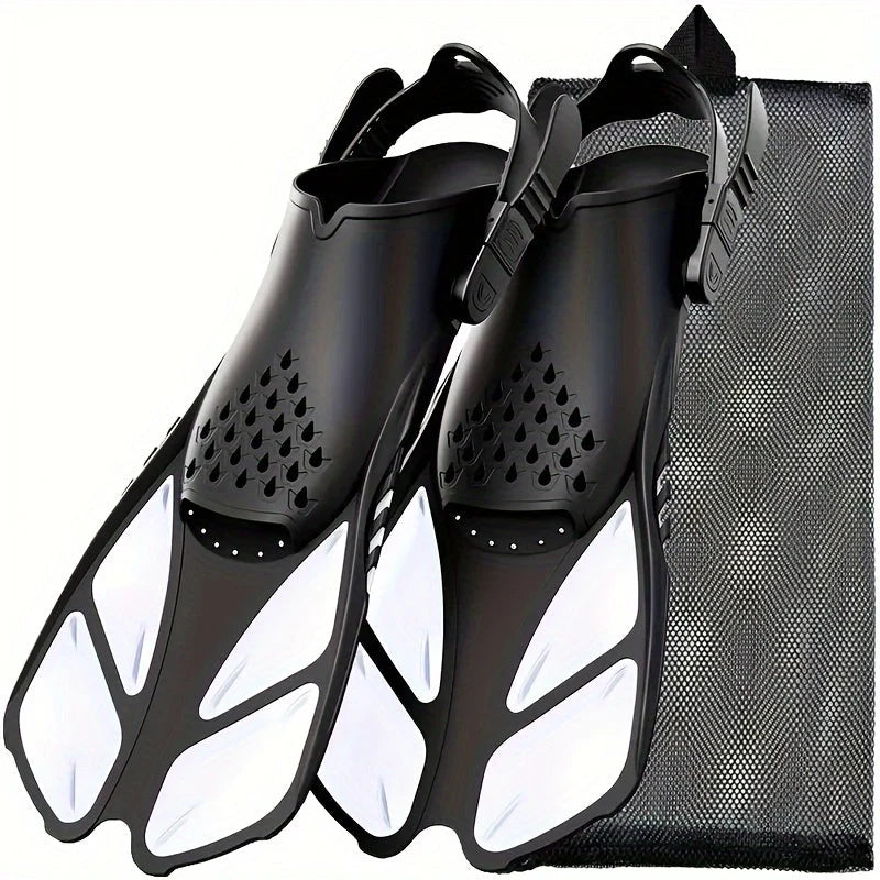 Snorkel Fins Adjustable Buckles Open Heel & Short Blade