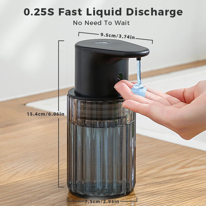 Soap Dispenser Touchless USB-C Rechargeable Transparent Reservoir