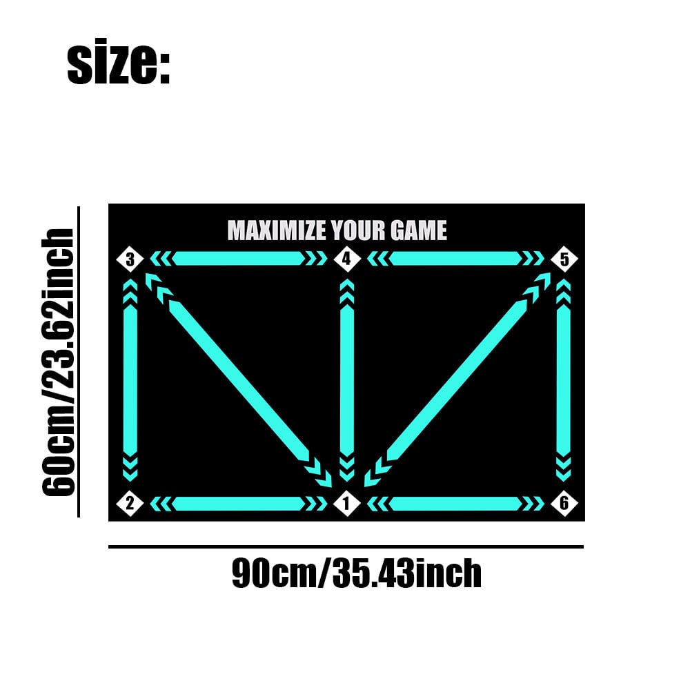Soccer Training Mat Numbered Grid Neoprene Non-Slip