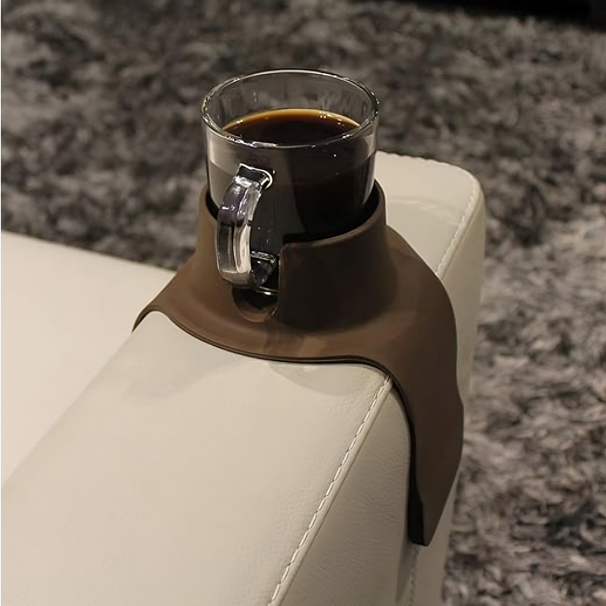 Sofa Armrest Cup Holder Silicone Non-Slip & Weighted