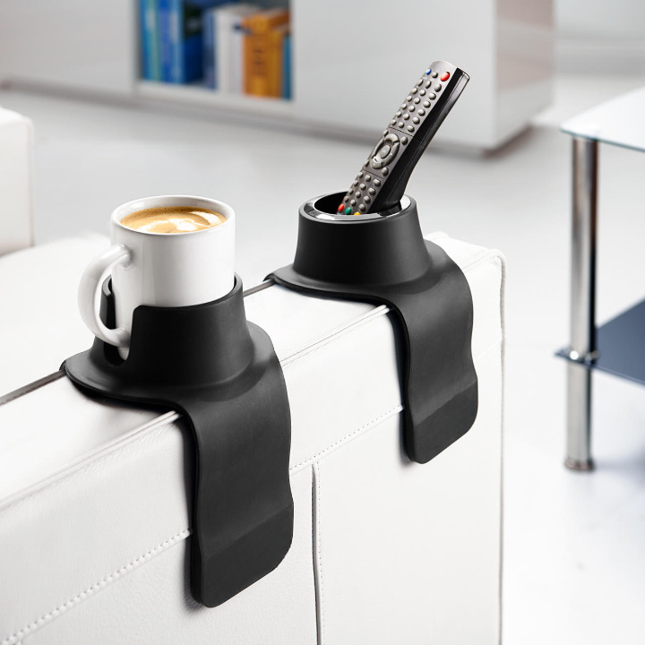 Sofa Armrest Cup Holder Silicone Non-Slip & Weighted