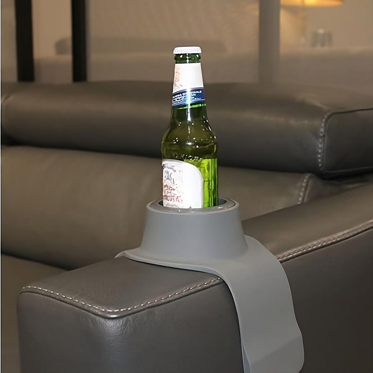 Sofa Armrest Cup Holder Silicone Non-Slip & Weighted