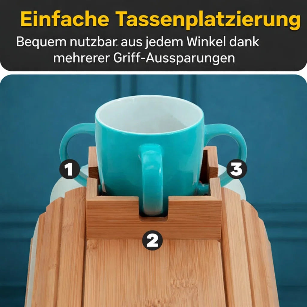 Sofa Armrest Tray Bamboo Non-Slip Universal Clip