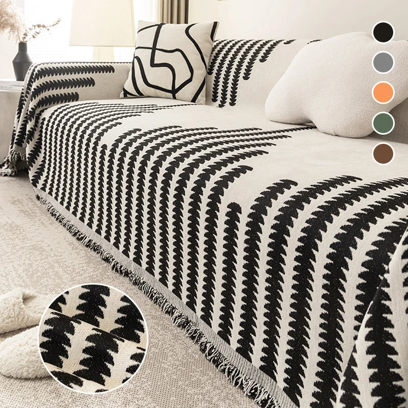 Sofa Cover Non-Slip Cotton Blend Fits Up To Four-Seater
