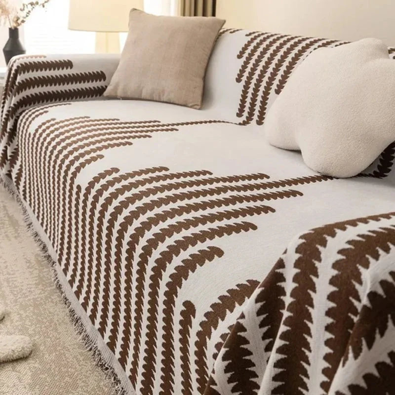 Sofa Cover Non-Slip Cotton Blend Fits Up To Four-Seater