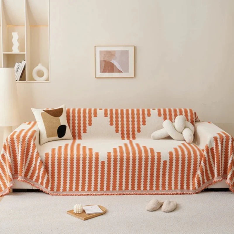 Sofa Cover Non-Slip Cotton Blend Fits Up To Four-Seater