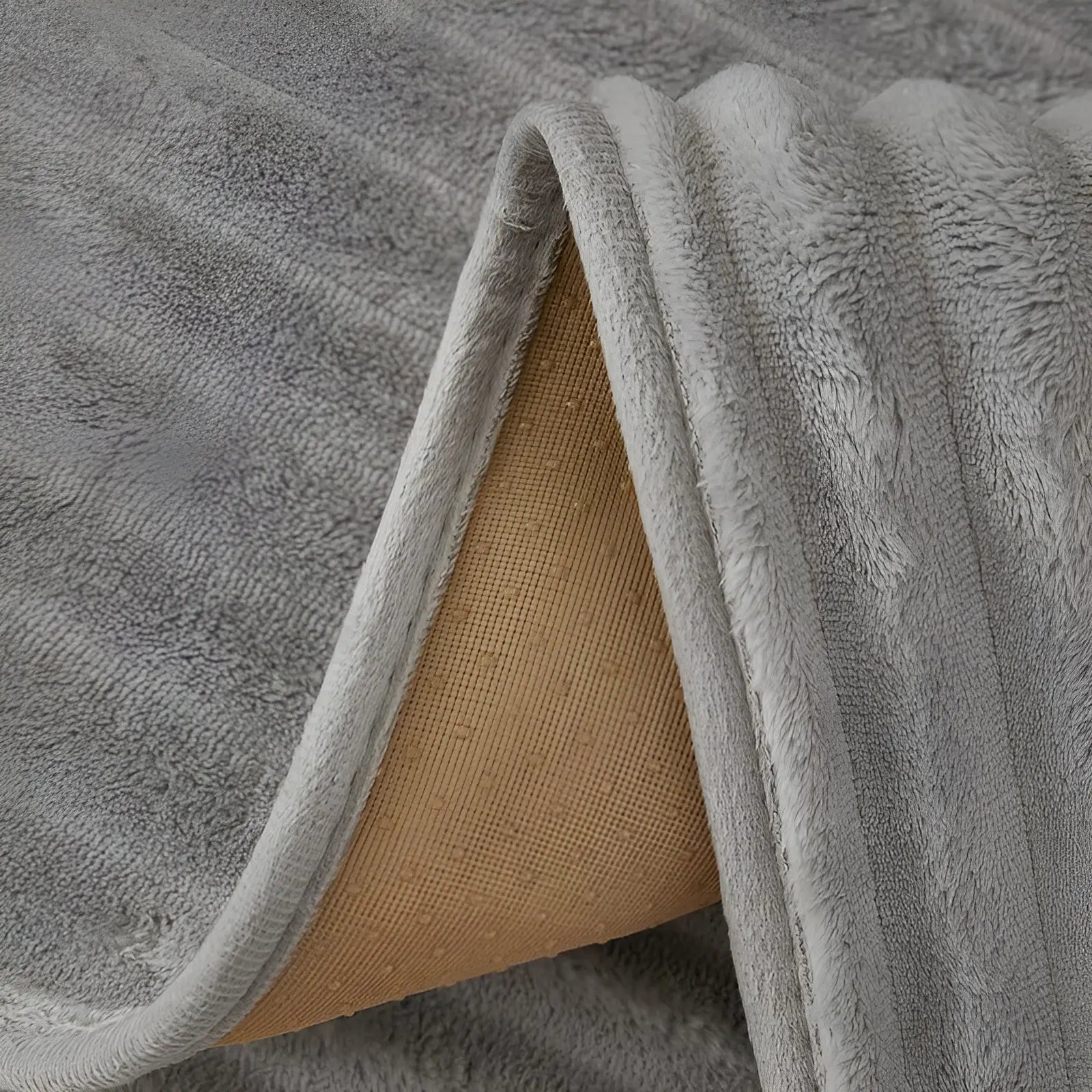 Sofa Cover Ribbed Plush Polyester 2-Piece Non-Slip Backing