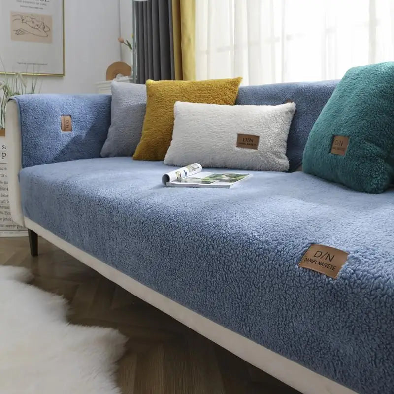 Sofa Cover Sherpa Fleece Waterproof & Non-Slip