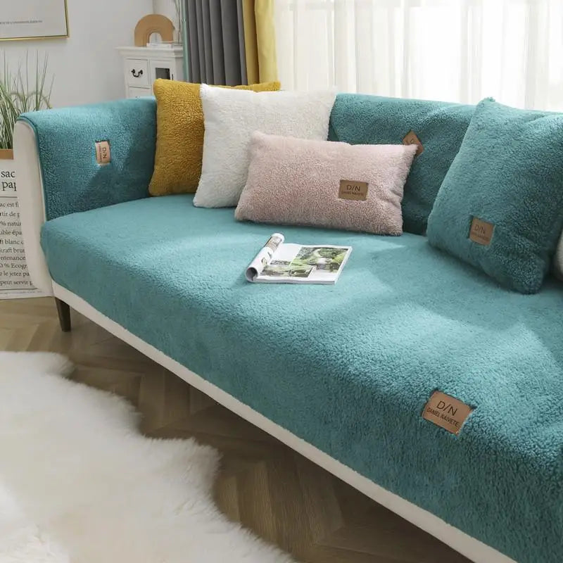 Sofa Cover Sherpa Fleece Waterproof & Non-Slip