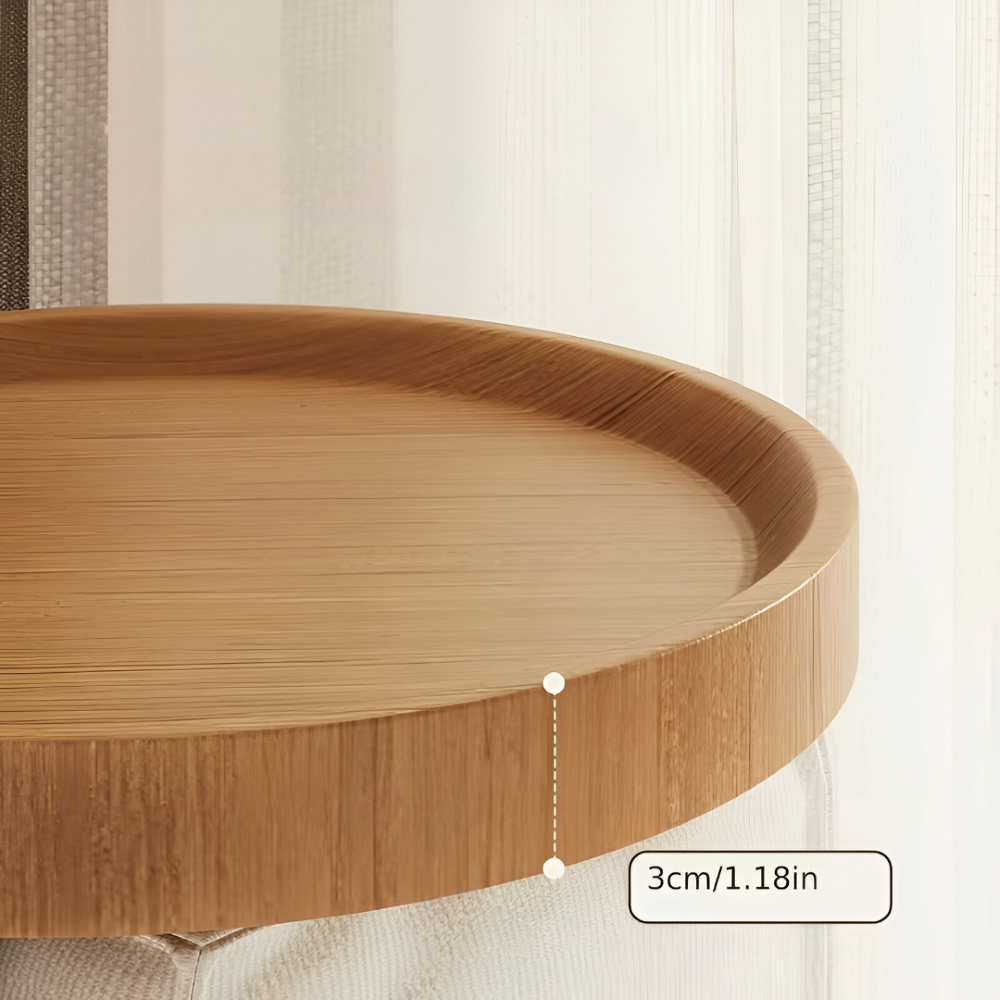 Sofa Side Table Clip-On Wood Top Tool-Free