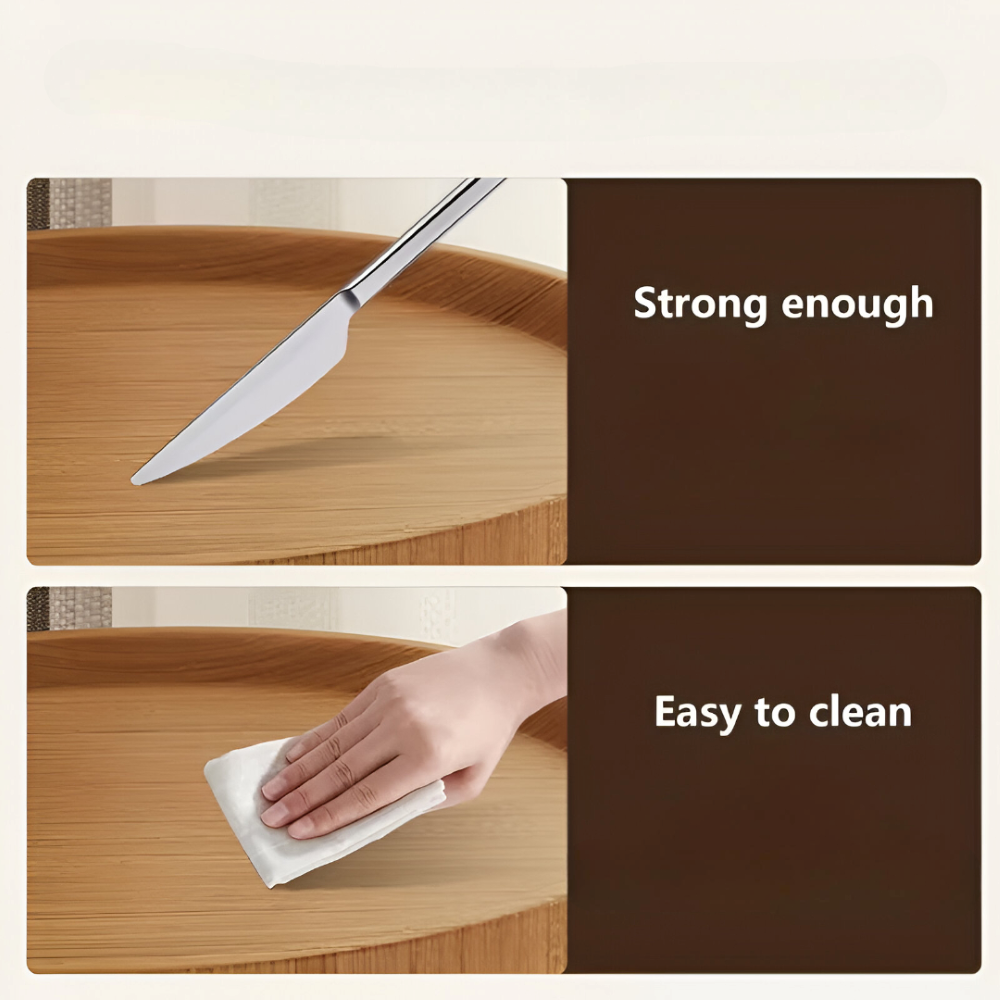 Sofa Side Table Clip-On Wood Top Tool-Free