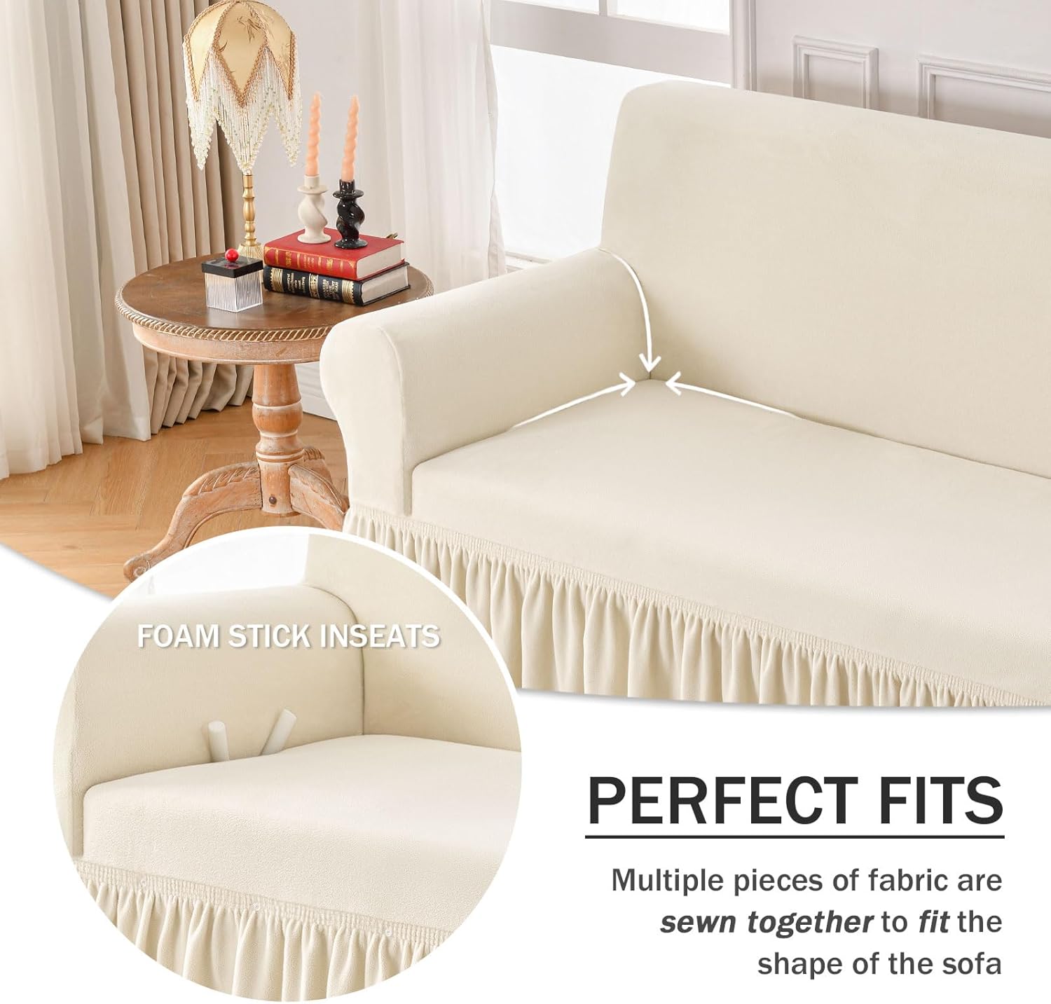Sofa Slipcover Cloud-Soft Stretch & Anti-Slip Machine Washable