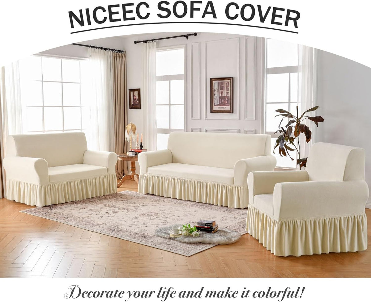 Sofa Slipcover Cloud-Soft Stretch & Anti-Slip Machine Washable