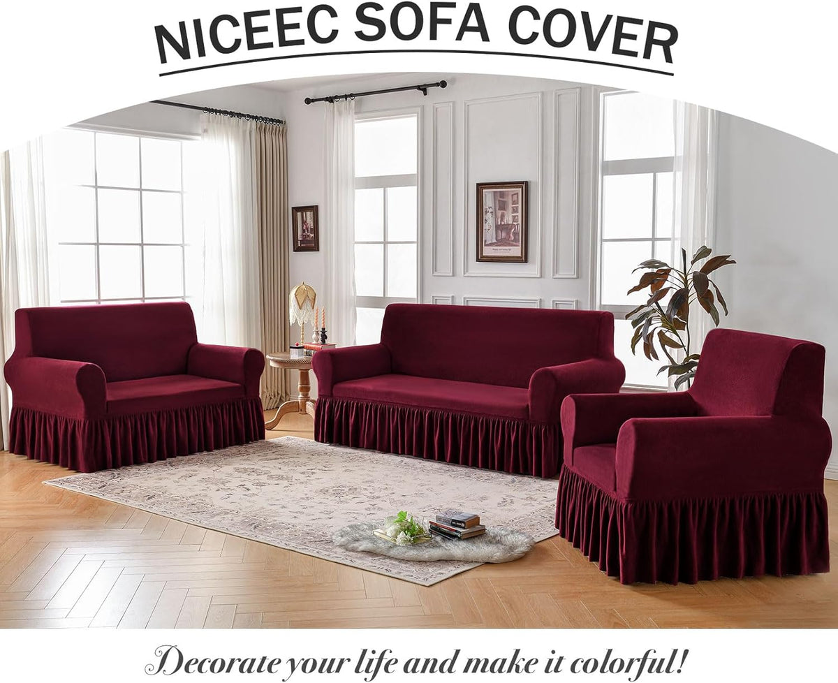 Sofa Slipcover Cloud-Soft Stretch & Anti-Slip Machine Washable