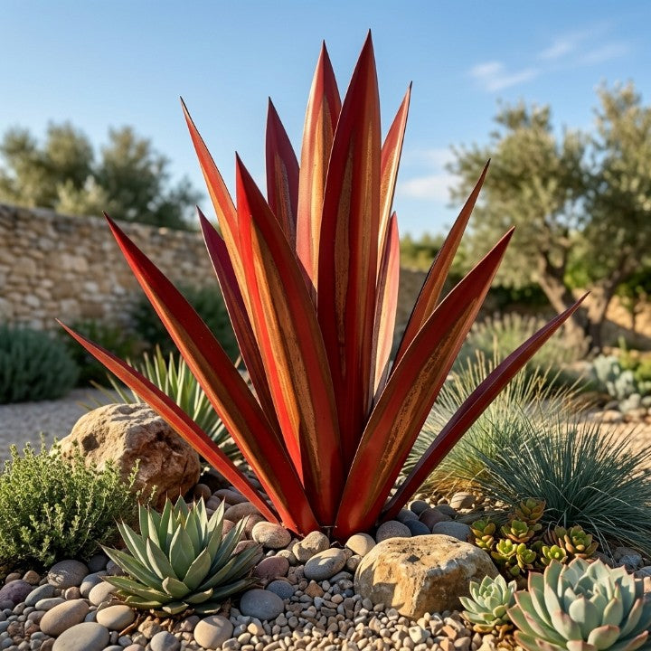 Solar Garden Lamp Agave-Shape Color-Changing LED Solar-Powered