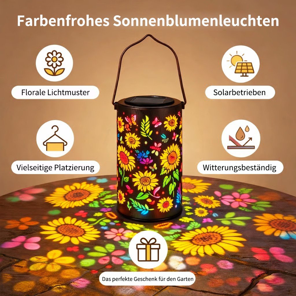 Solar Garden Lantern Weatherproof Metal Dusk-To-Dawn 8-10 Hour Runtime
