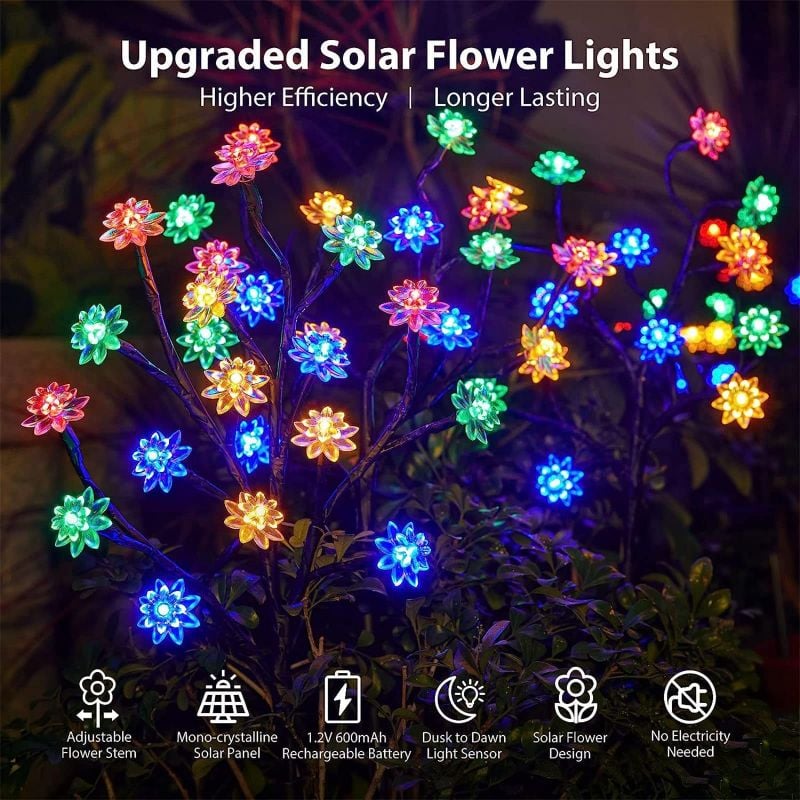 Solar Garden Light 20 Bendable Branches Weatherproof