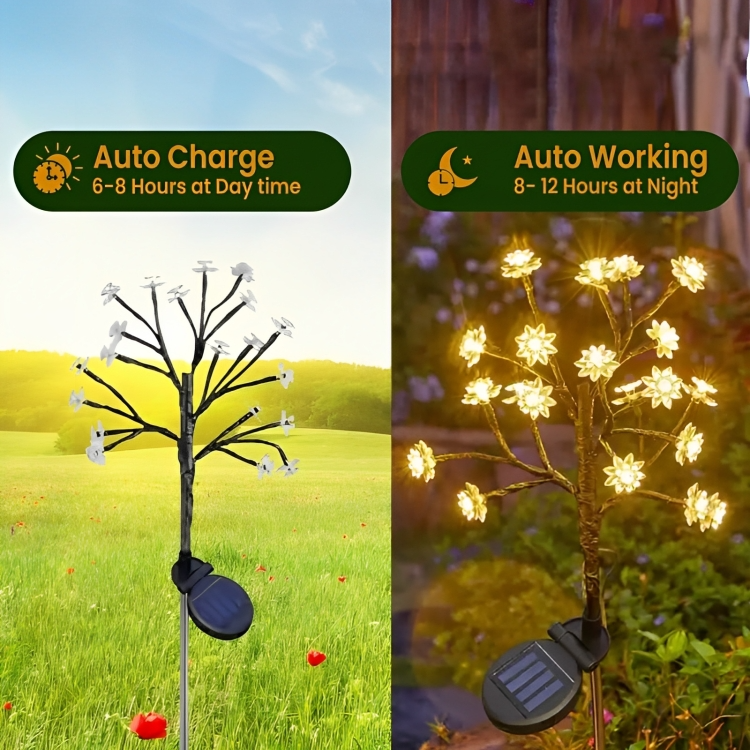 Solar Garden Light 20 Bendable Branches Weatherproof