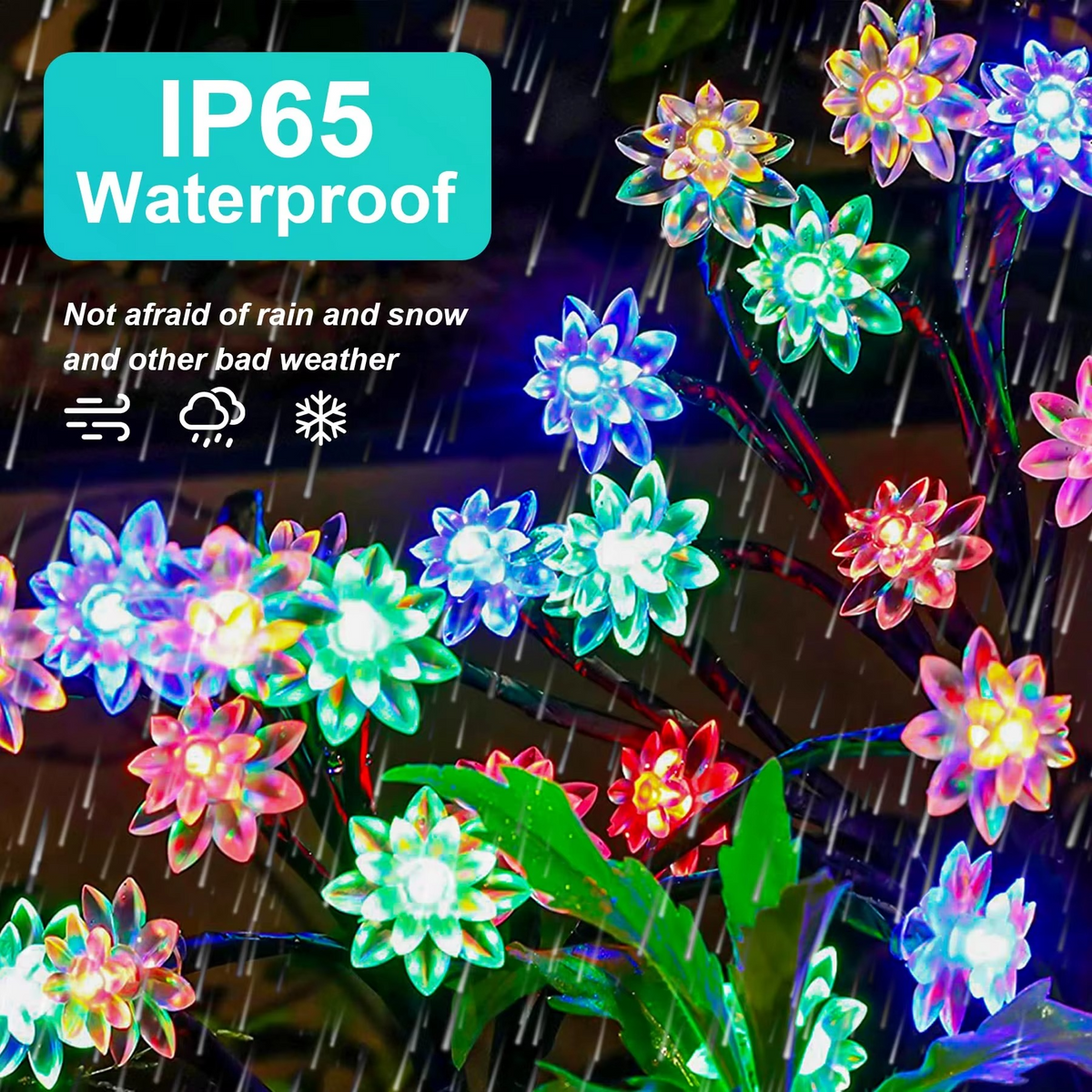 Solar Garden Light 20 Bendable Branches Weatherproof
