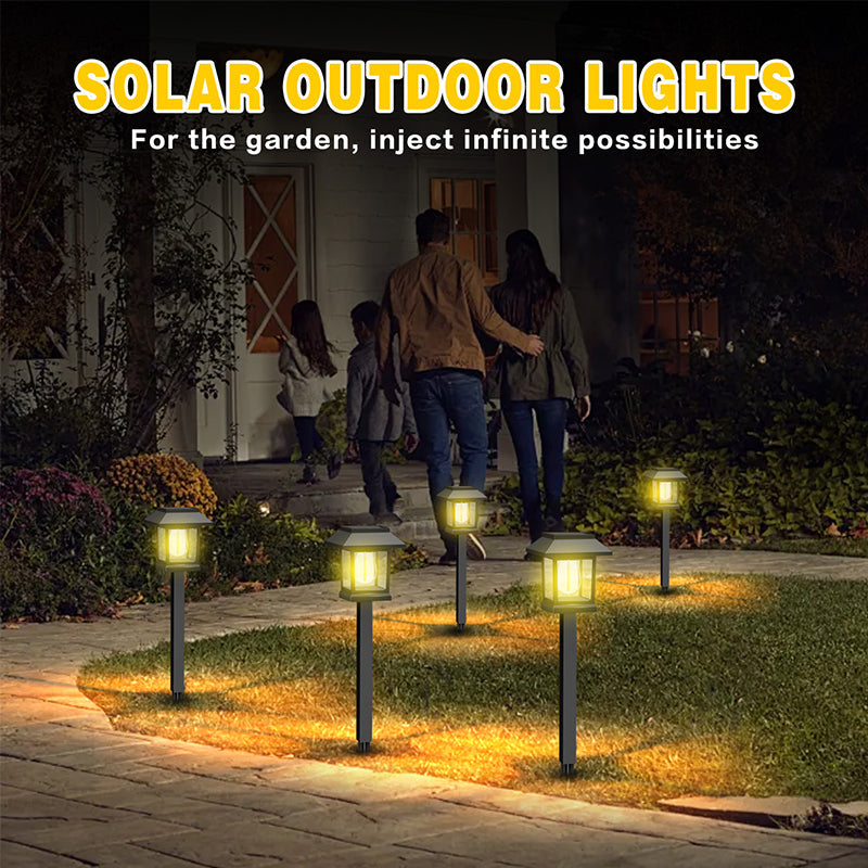 Solar Garden Light Warm White Weatherproof Ground Spike