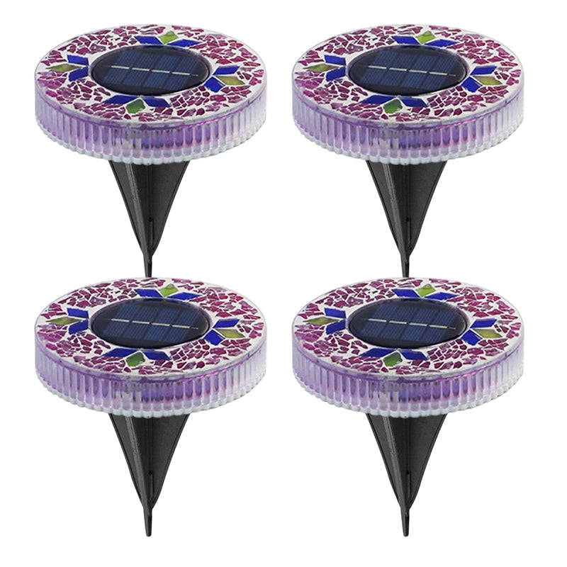 Solar Garden Lights Dusk-to-Dawn Mosaic Glass