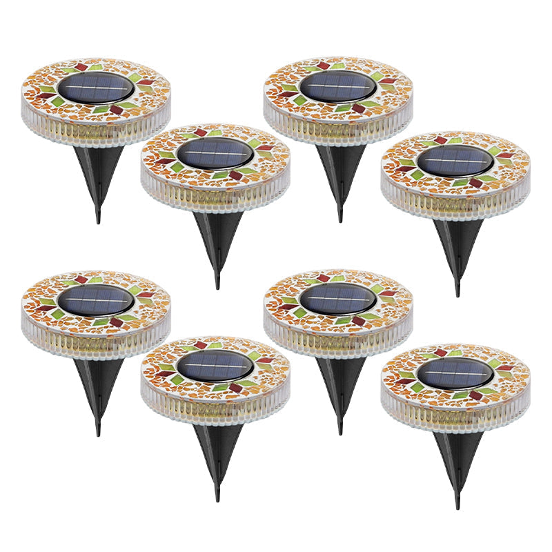 Solar Garden Lights Handcrafted Mosaic Set of 4