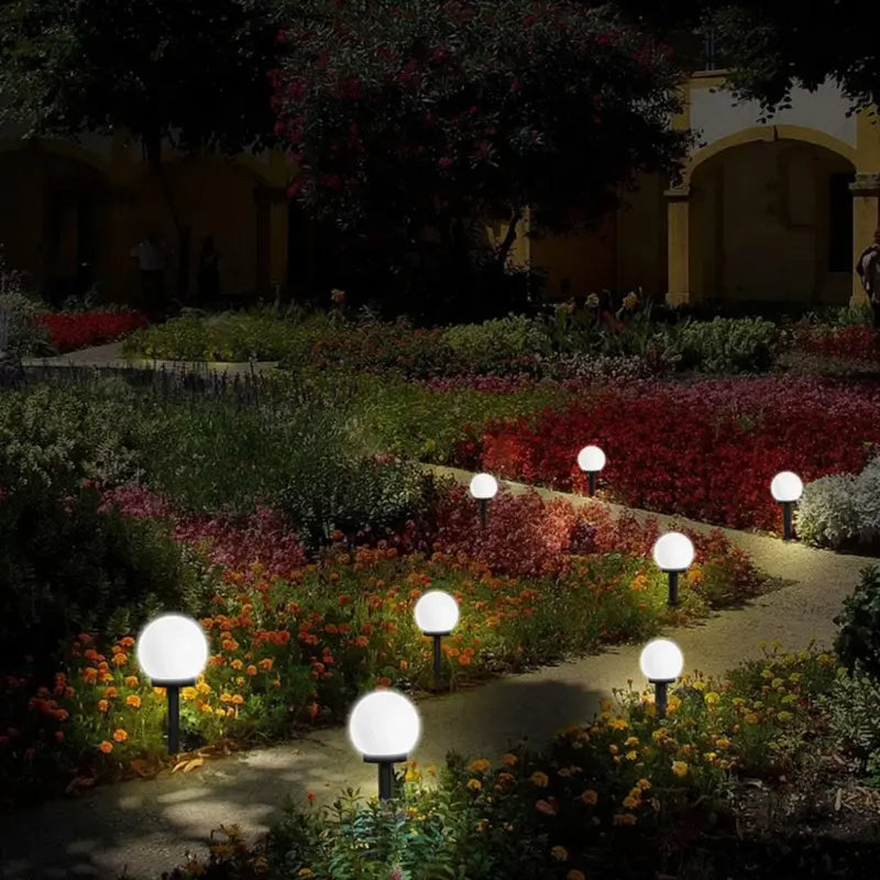 Solar Garden Sphere Light Automatic Dusk-to-Dawn 2-Pack