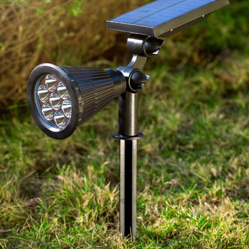 Solar Garden Spotlight Automatic Dusk-to-Dawn RGB & White