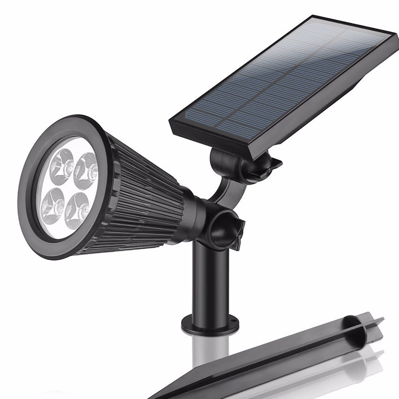 Solar Garden Spotlight Automatic Dusk-to-Dawn RGB & White