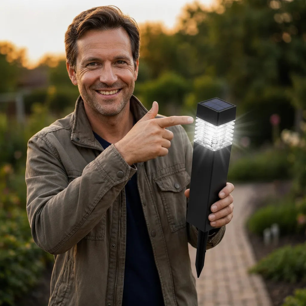 Solar Ground Light Automatic Dusk To Dawn Waterproof
