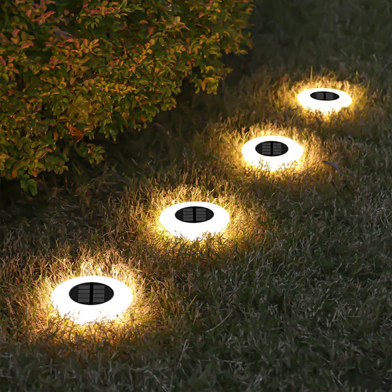 Solar Ground Lights 360° Bright Solar-Powered Set of 4
