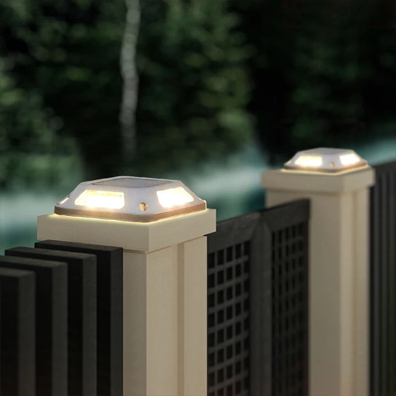 Solar Ground Lights Automatic 8-LED Warm & Cool White
