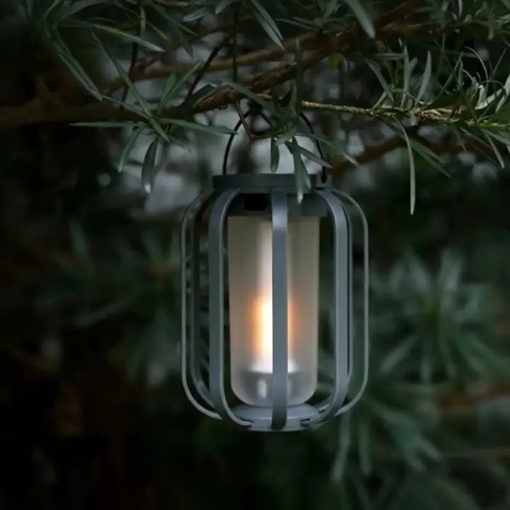 Solar Lantern Flame Effect USB-C Charging Weatherproof