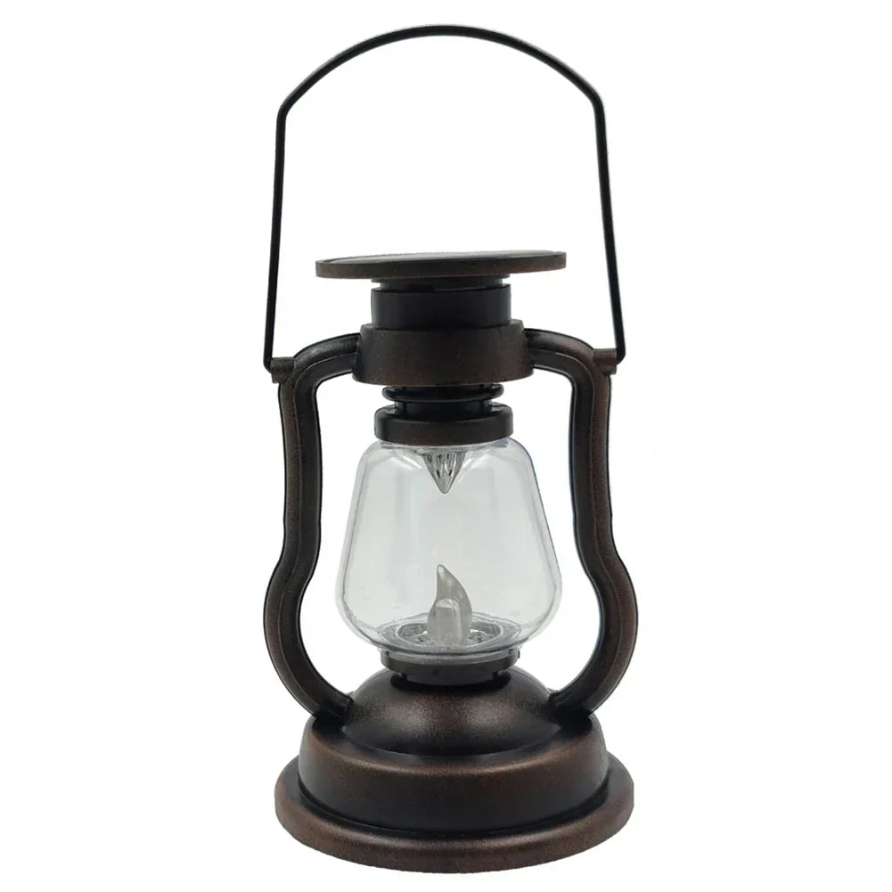 Solar Lantern Flickering LED Dusk To Dawn Splash Proof