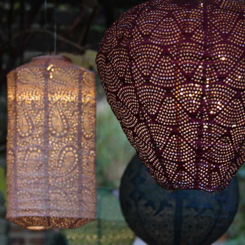 Solar Lantern Hot Air Balloon Automatic Dusk-To-Dawn Warm White