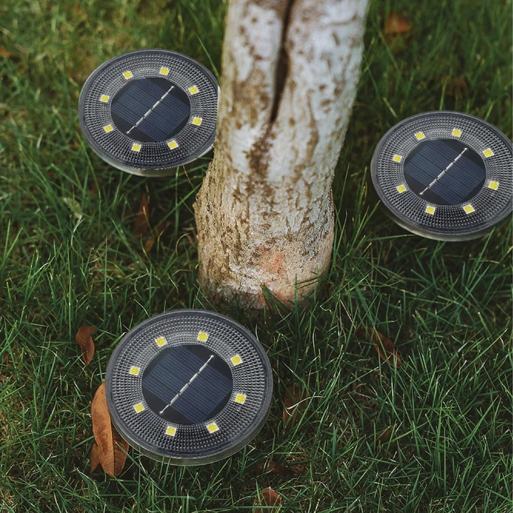 Solar Path Lights Automatic Dusk-to-Dawn Weatherproof Set of 4
