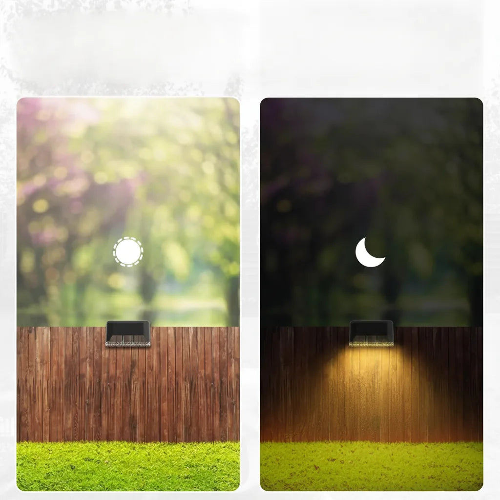 Solar Patio Lights Automatic Dusk-to-Dawn & Motion Sensor 4-Pack