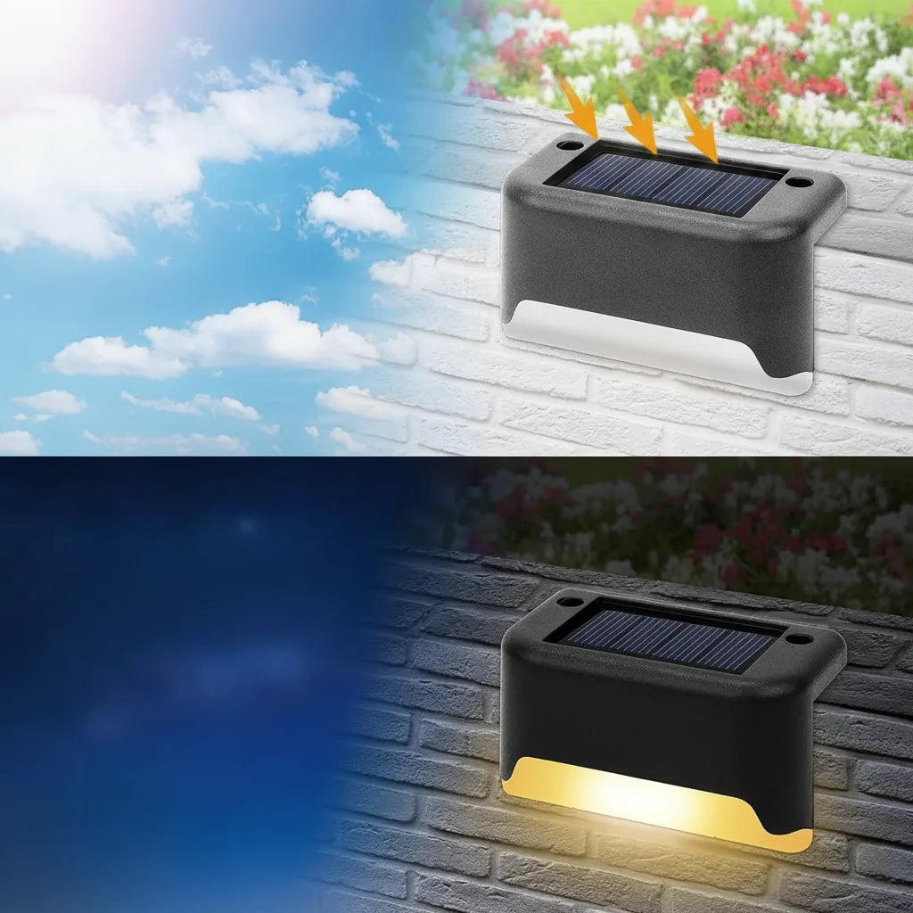 Solar Patio Lights Automatic Dusk-to-Dawn & Motion Sensor 4-Pack