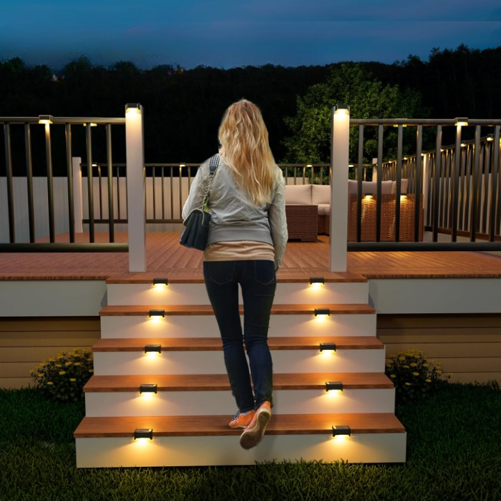 Solar Patio Lights Motion Sensor Set of 4