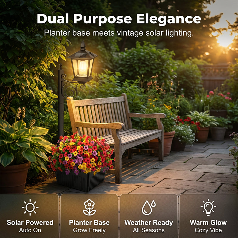 Solar Planter Light Warm White Automatic Weatherproof