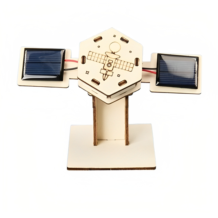 Solar Satellite Kit Wooden Rotating Model