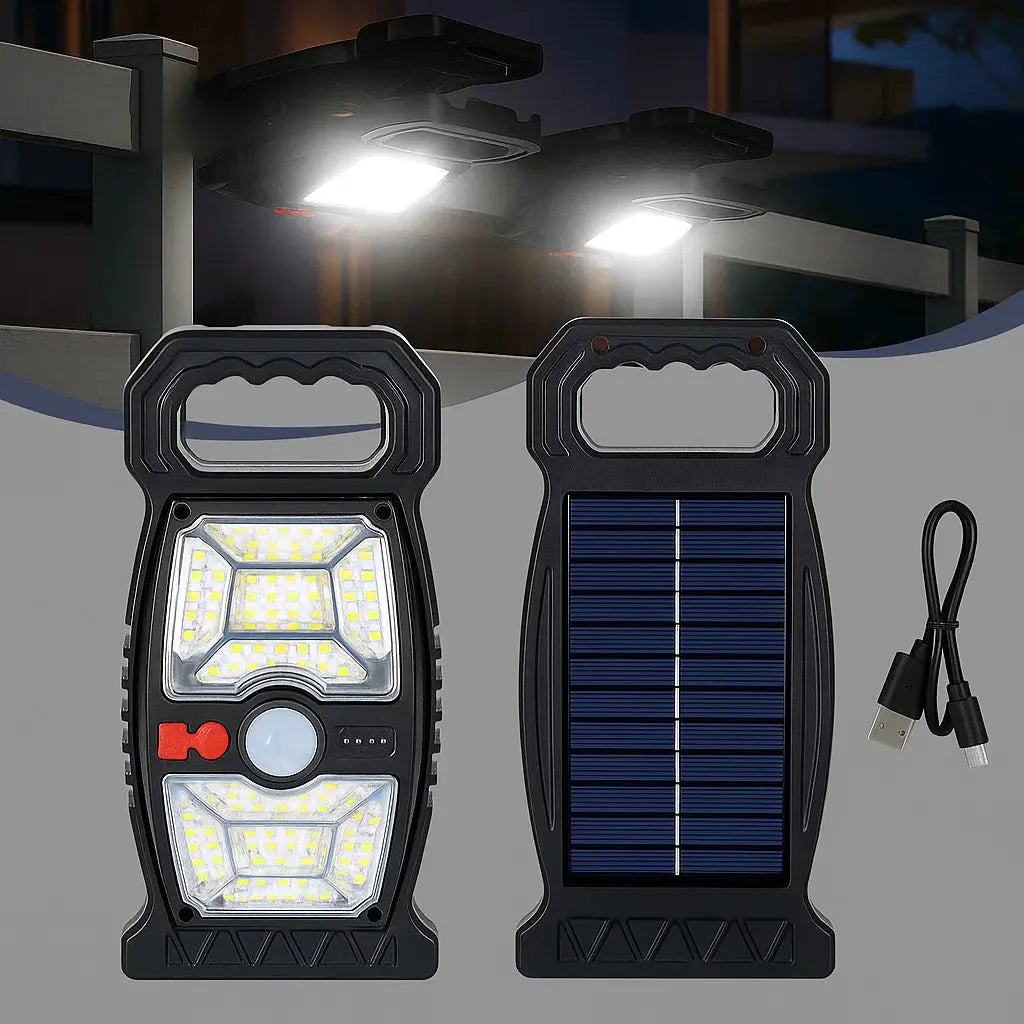 Solar Sensor Light Motion Activated Clamp Mount USB Rechargeable
