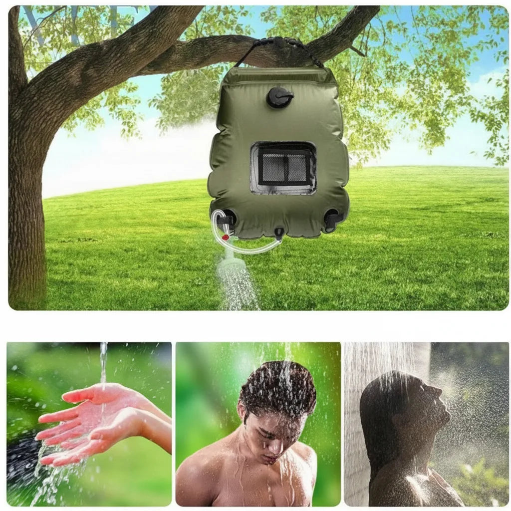 Solar Shower Bag 20L Foldable Weatherproof PVC
