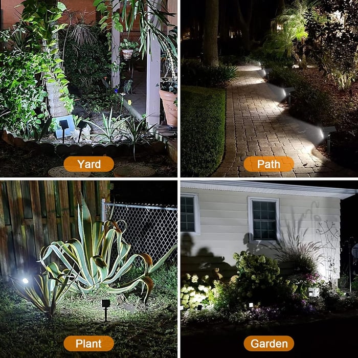Solar Spotlight Adjustable Panel & Swivel Head