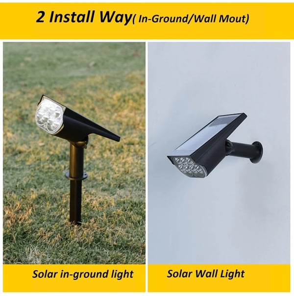 Solar Spotlight Adjustable Panel & Swivel Head