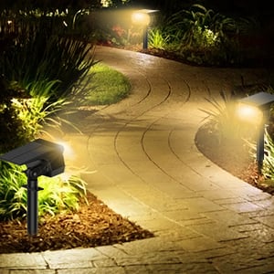 Solar Spotlight Adjustable Panel & Swivel Head