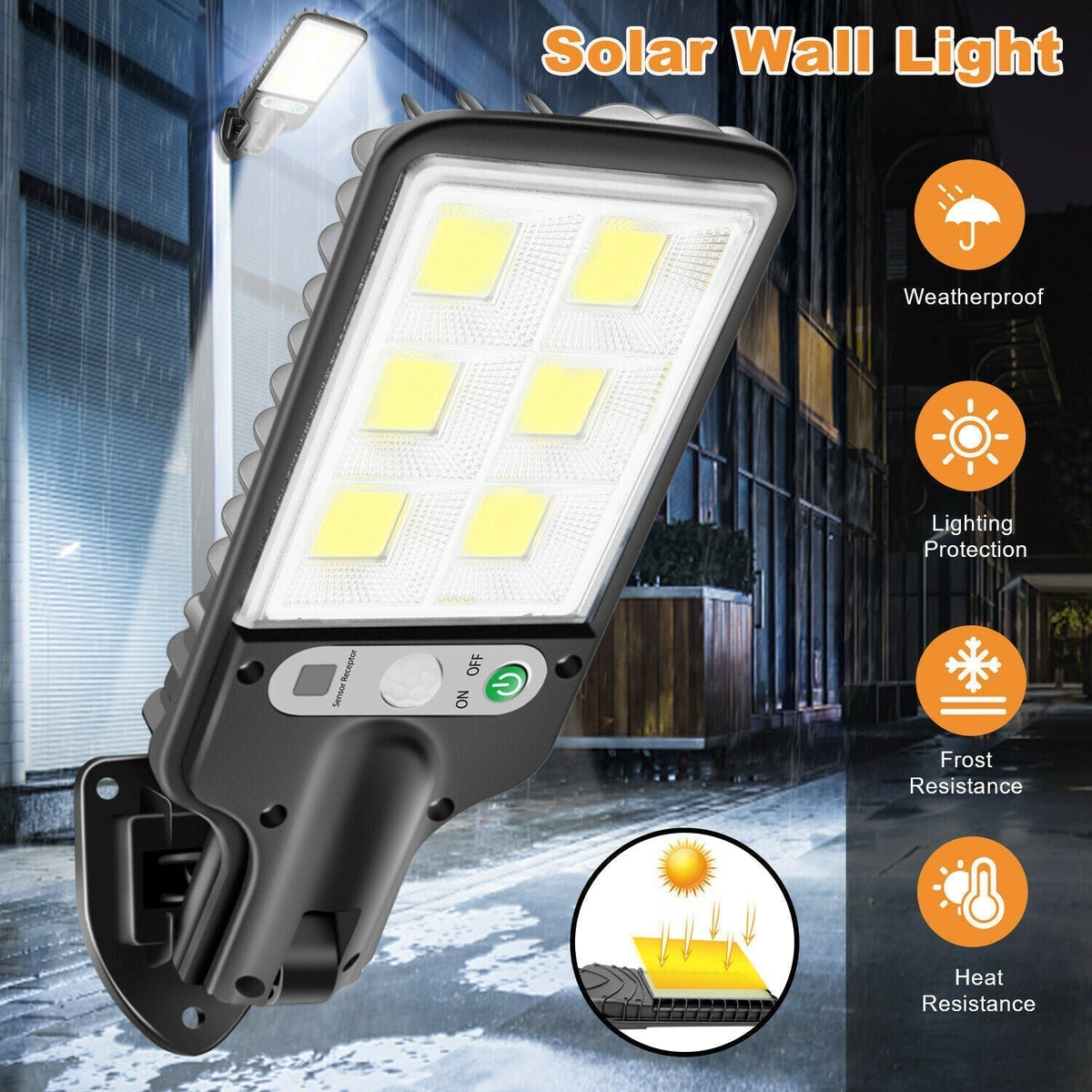 Solar Street Light LED Motion Sensor Remote Control