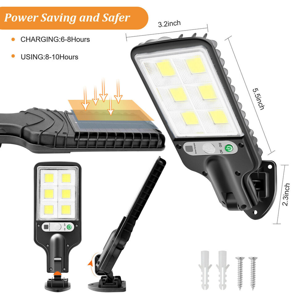 Solar Street Light LED Motion Sensor Remote Control
