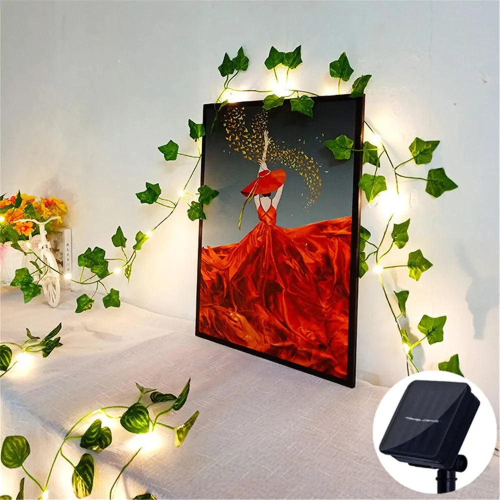 Solar String Lights Floral Motifs Warm White 10-Hour Runtime