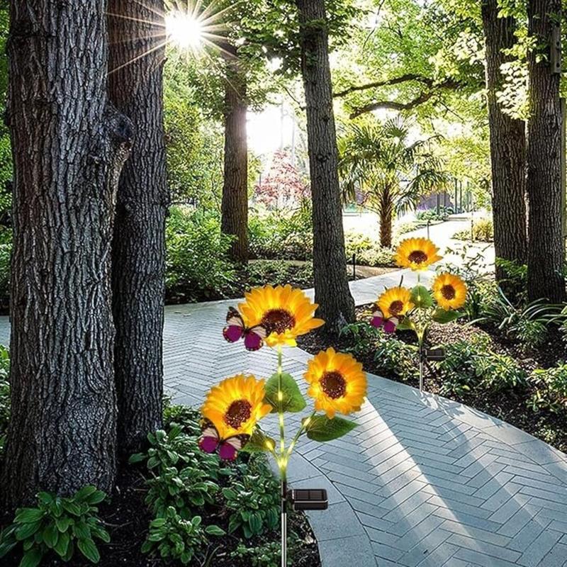 Solar Sunflower Garden Light Dusk-To-Dawn IP65